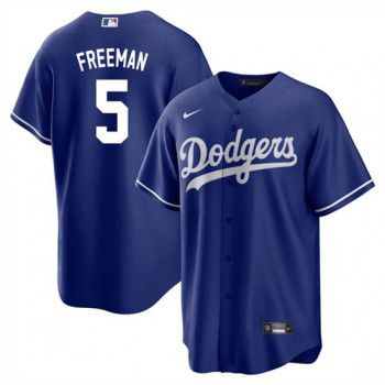 Men Los Angeles Dodgers #5 Freddie Freeman Royal Nike Cool Base 2022 MLB Jersey